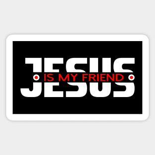 Jesus-christ-team jesus- religious - gift - Jesus is my friend Sticker